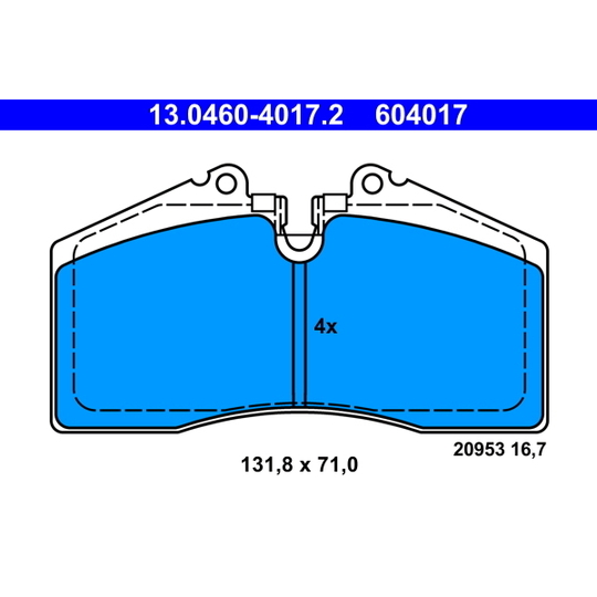 13.0460-4017.2 - Brake Pad Set, disc brake 