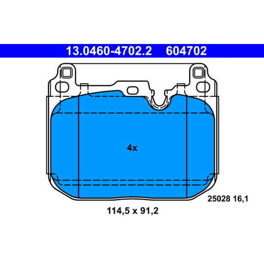 13.0460-4702.2 - Brake Pad Set, disc brake 