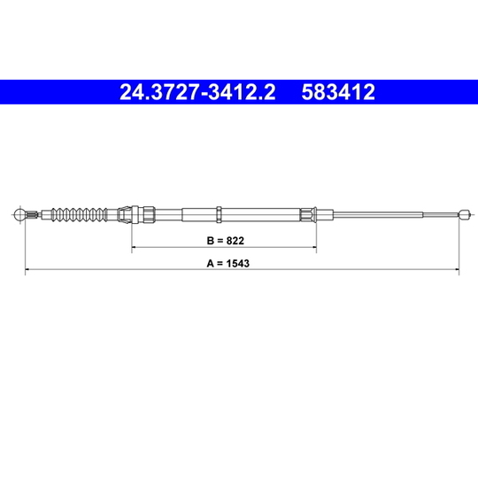 24.3727-3412.2 - Cable, parking brake 