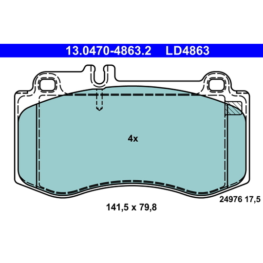 13.0470-4863.2 - Brake Pad Set, disc brake 