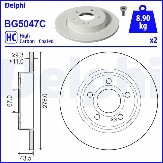 BG5047C - Brake Disc 