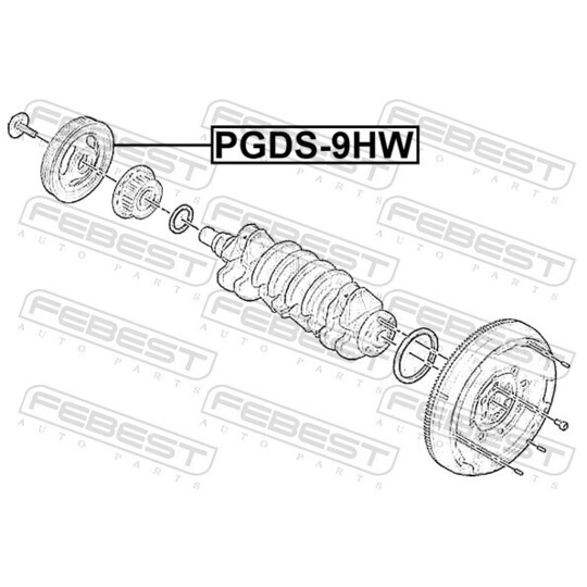 PGDS-9HW - Belt Pulley, crankshaft 