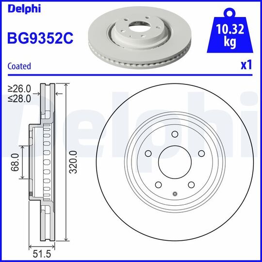 BG9352C - Brake Disc 