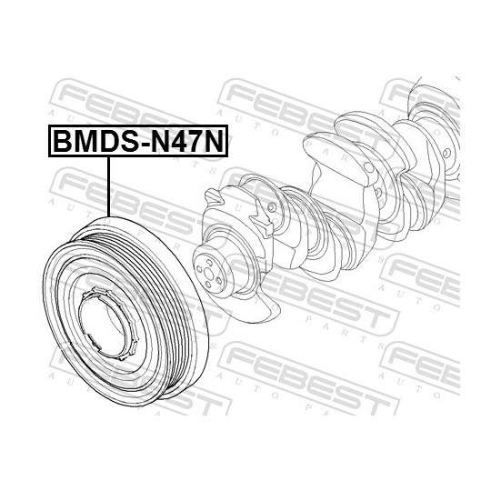 BMDS-N47N - Hihnapyörä, kampiakseli 