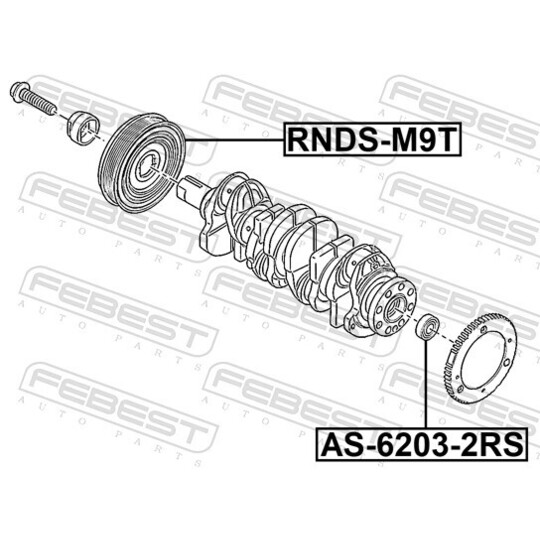 RNDS-M9T - Remskiva, vevaxel 