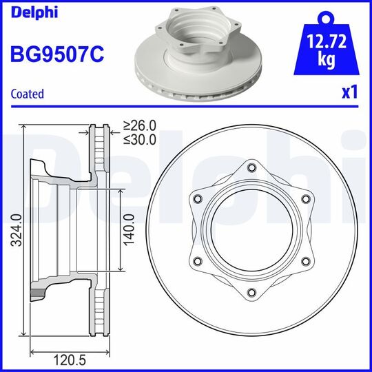 BG9507C - Bromsskiva 