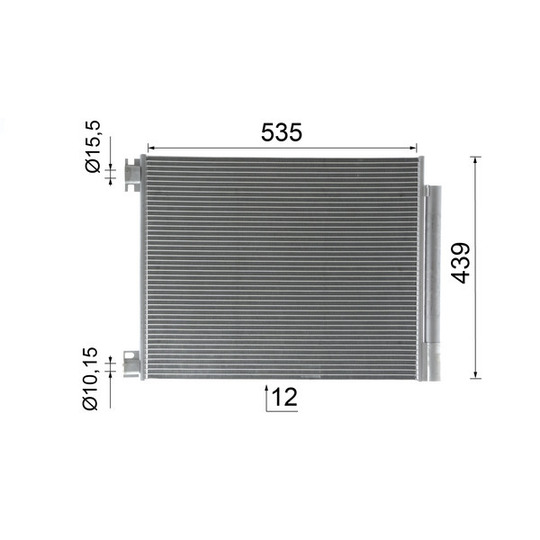 AC 1016 000P - Condenser, air conditioning 