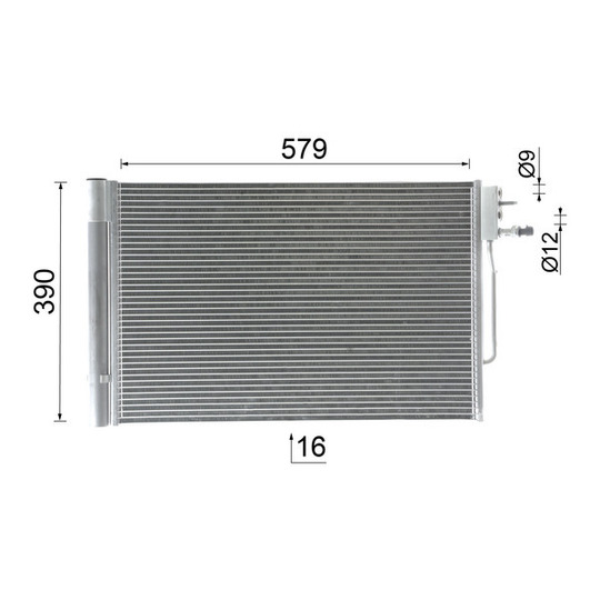 AC 955 000P - Condenser, air conditioning 