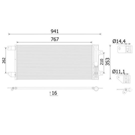 AC 1133 000S - Condenser, air conditioning 