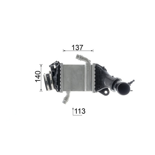 CI 658 000P - Intercooler, charger 