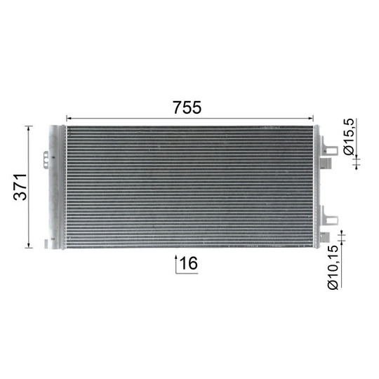 AC 1122 000P - Condenser, air conditioning 