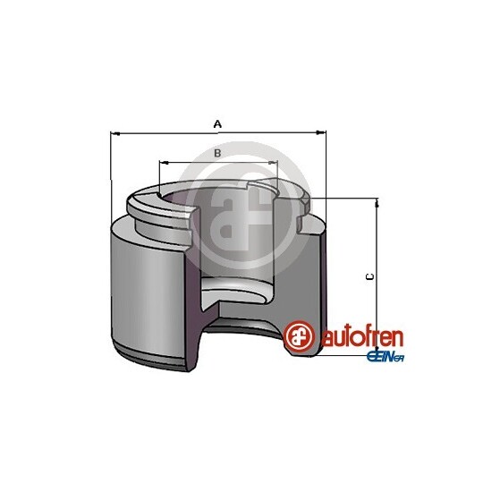 D025826 - Piston, brake caliper 