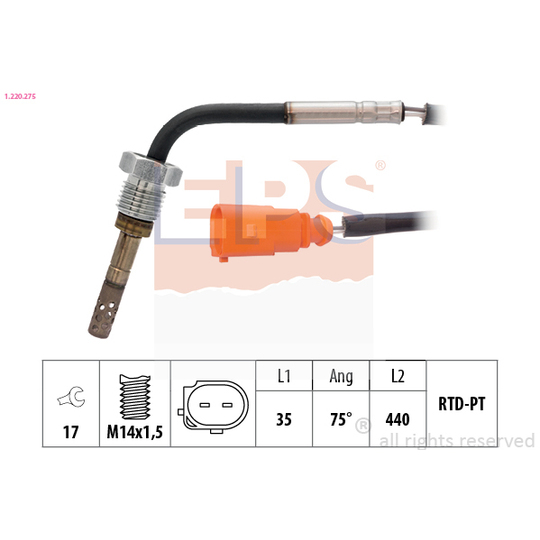 1.220.275 - Sensor, exhaust gas temperature 