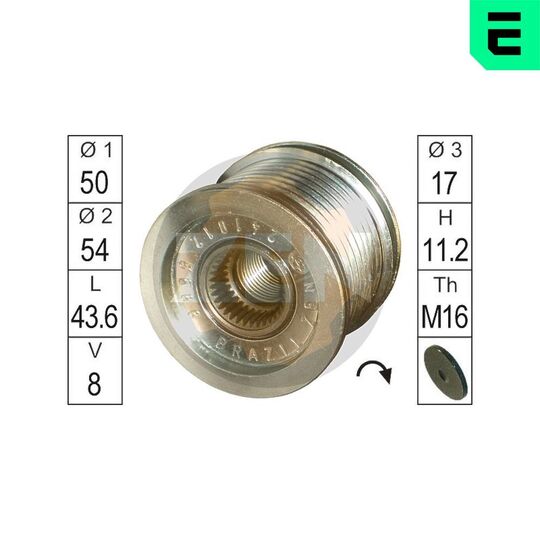 ZN5566 - Alternator Freewheel Clutch 