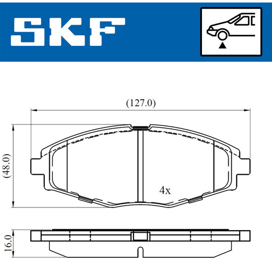 VKBP 80532 - Bromsbeläggssats, skivbroms 