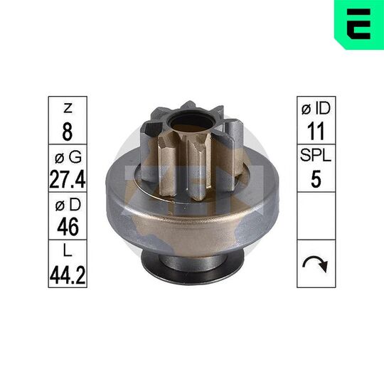 ZN1925 - Freewheel Gear, starter 