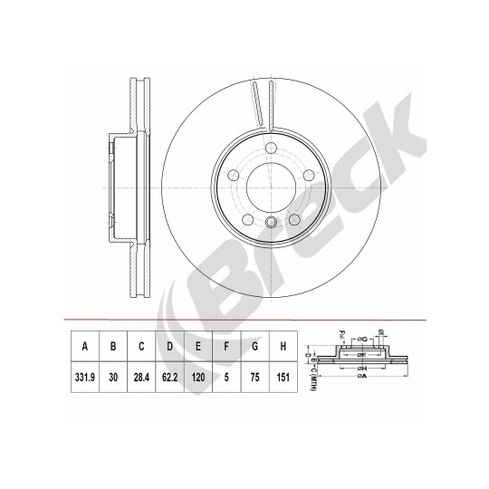 BR 412 VH100 - Brake Disc 