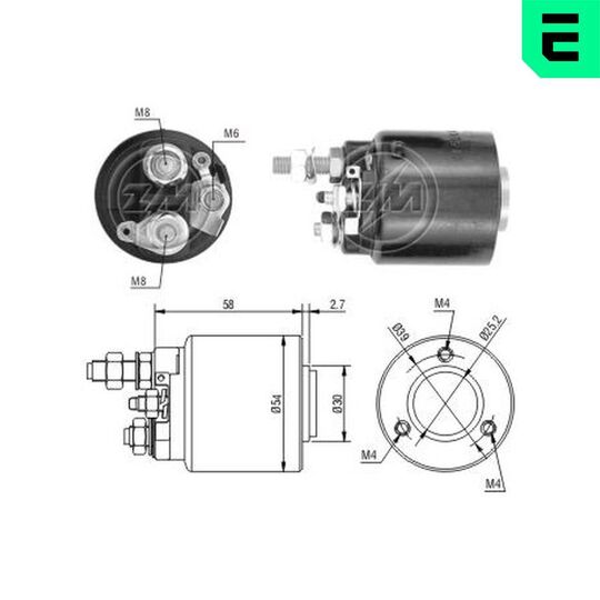 ZM590 - Solenoid Switch, starter 