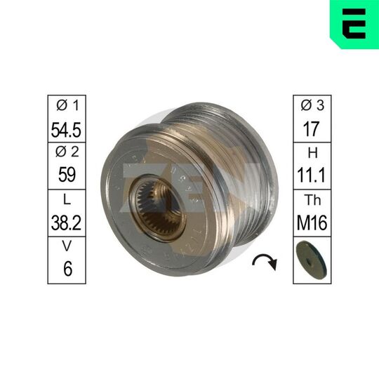 ZN5450 - Frihjulskoppling, generator 