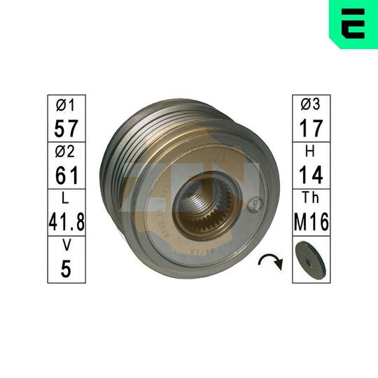 ZN5583 - Frihjulskoppling, generator 