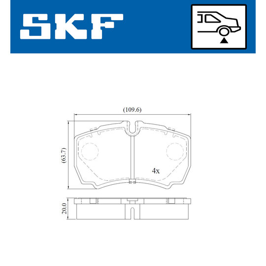 VKBP 90200 - Piduriklotsi komplekt,ketaspidur 