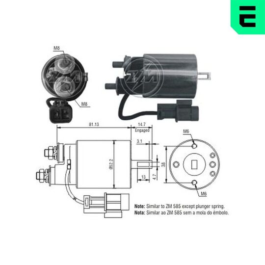 ZM1585 - Solenoid Switch, starter 