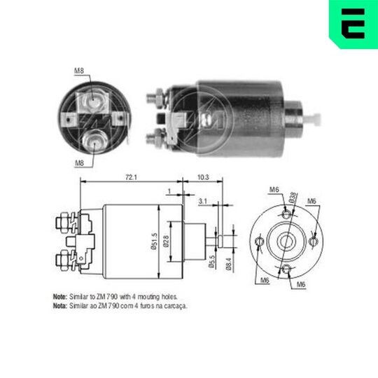 ZM791 - Solenoid Switch, starter 