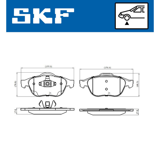 VKBP 80263 - Brake Pad Set, disc brake 