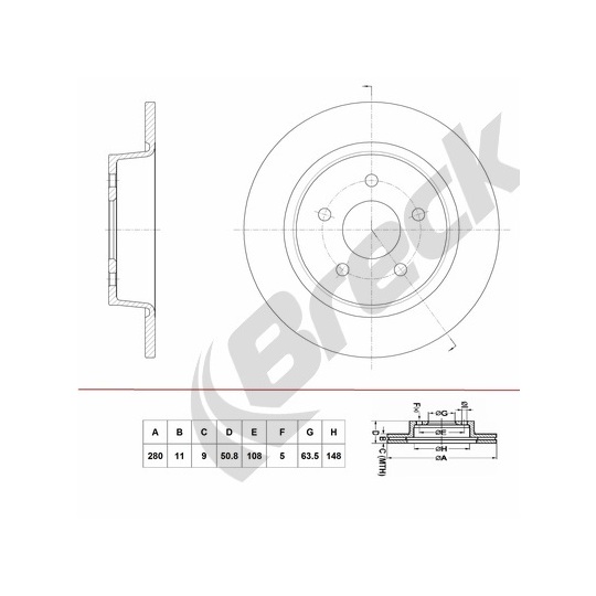 BR 072 SA100 - Brake Disc 