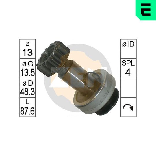 ZN1824 - Freewheel Gear, starter 