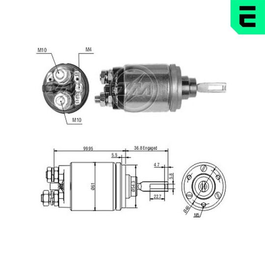 ZM742 - Solenoid Switch, starter 