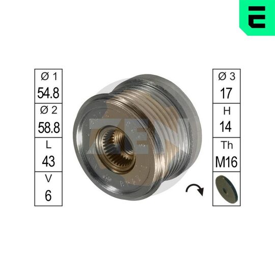 ZN5423 - Alternator Freewheel Clutch 