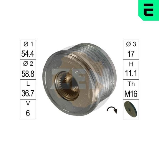 ZN5437 - Alternator Freewheel Clutch 