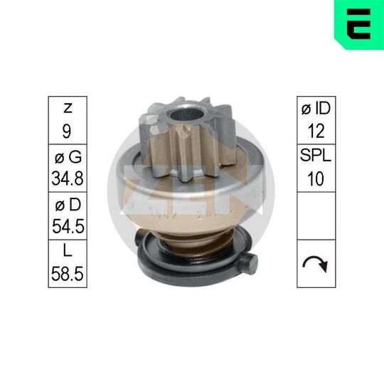 ZN1562 - Freewheel Gear, starter 