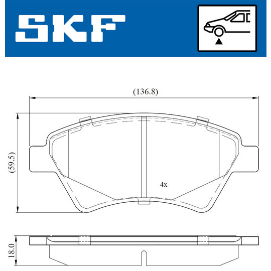 VKBP 80163 - Piduriklotsi komplekt,ketaspidur 