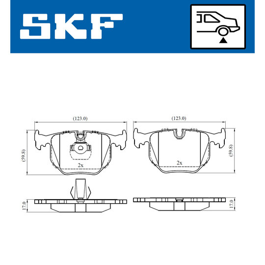 VKBP 90279 - Piduriklotsi komplekt,ketaspidur 