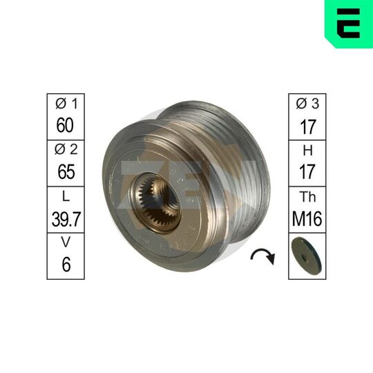 ZN5438 - Alternator Freewheel Clutch 