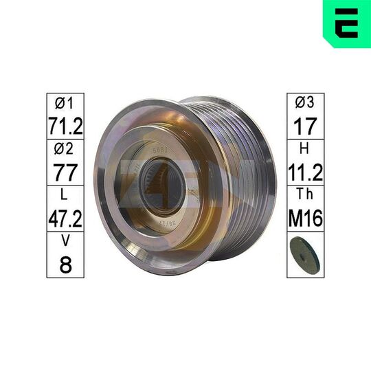 ZN5681 - Frihjulskoppling, generator 