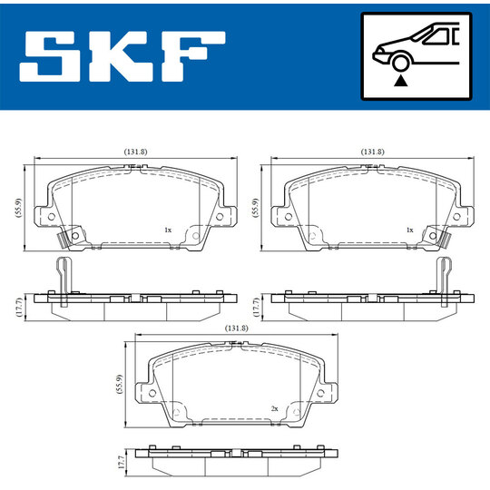 VKBP 80195 A - Brake Pad Set, disc brake 