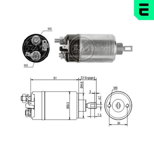 ZM622 - Solenoid Switch, starter 