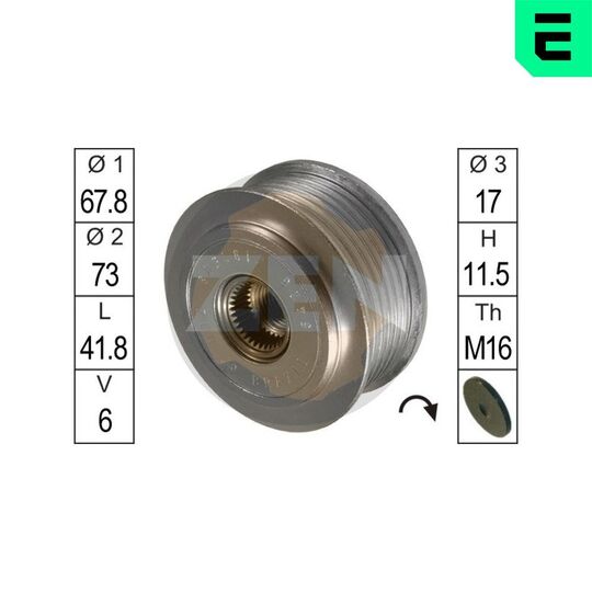 ZN5425 - Alternator Freewheel Clutch 