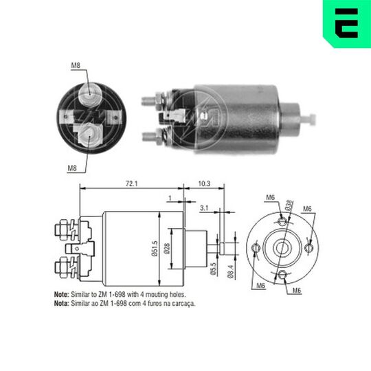 ZM5698 - Solenoid Switch, starter 