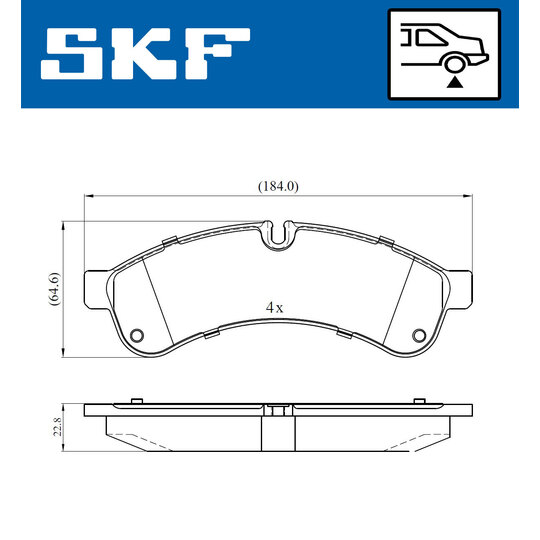 VKBP 90534 - Bromsbeläggssats, skivbroms 