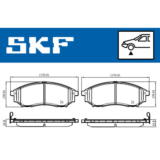 VKBP 80166 A - Brake Pad Set, disc brake 