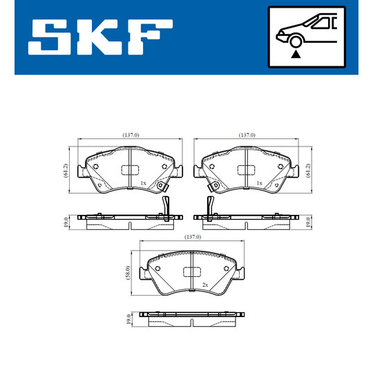 VKBP 80437 A - Brake Pad Set, disc brake 