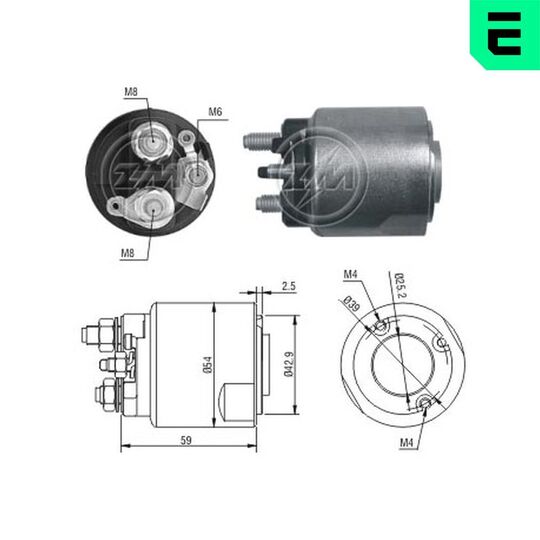 ZM494 - Solenoid Switch, starter 