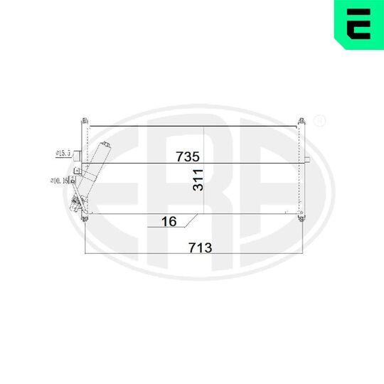 667184 - Condenser, air conditioning 