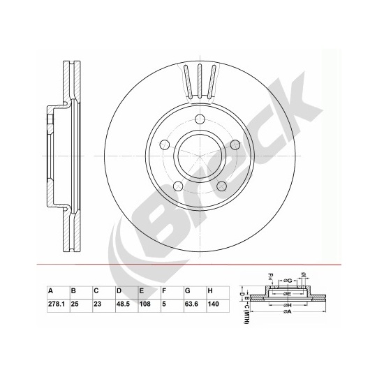 BR 345 VA100 - Brake Disc 