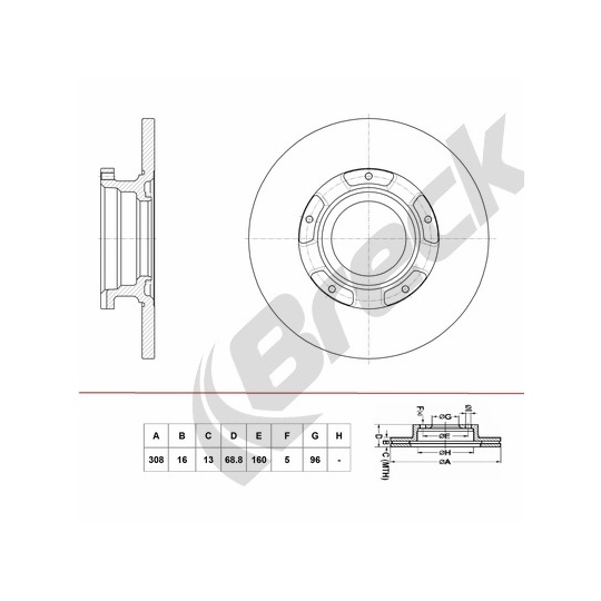 BR 073 SA100 - Brake Disc 