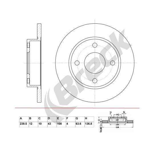 BR 024 SA100 - Brake Disc 